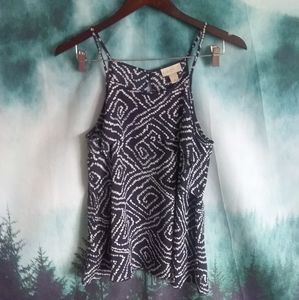 Loft Outfit Navy blue&White polka dot Tank top.